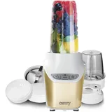 Camry CR 4071 Smoothie Maker-Set Standmixer Beige 1000 Watt zwei To-Go-Becher