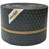 zaun|zu® Sichtschutz Rattan PE für Doppelstabmatten Anthrazit 26m