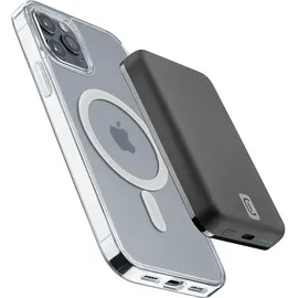 Cellular Line Cellularline Wireless power bank MAG 5000 mAh Powerbank USB Typ-C Kabelloses Laden Schwarz