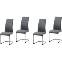 Hti-Living Schwingstuhl PU grau 4er Set
