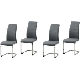 Hti-Living Schwingstuhl PU grau 4er Set