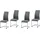 Hti-Living Schwingstuhl PU grau 4er Set