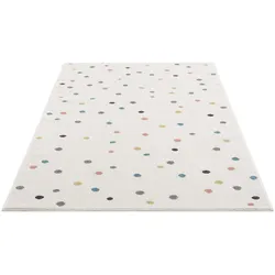 Kinderteppich »Anime9396«, rechteckig, 11 mm Höhe, Spielteppich, Bunte Punkte, Weicher Flor, Pflegeleicht, Kinderzimmer, 19847654-0 creme 11 mm
