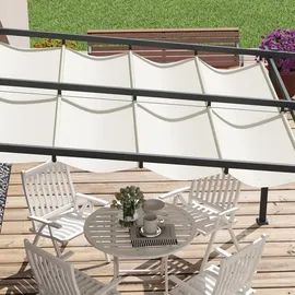 Outsunny Pergola 297 x 297 cm creme