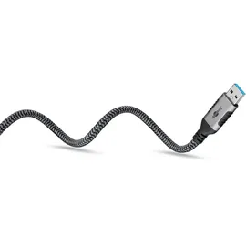 goobay USB-A auf RJ45 1 m Schwarz/ Silber