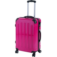INVIDA 3 TLG.PC/ABS Glüückskind Kofferset Trolley Koffer Einzel oder im Set in 6 Farben (Pink, M)