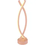 GLOBO Lighting - Wohnzimmerleuchte Tischlampe Tischleuchte pfirsichfarben LED Touchdimmer h 41 cm