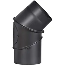FireFix Ofenrohrbogen Stahl 180 mm mit Reinigungstür Schwarz