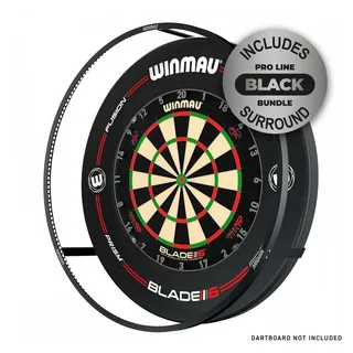WINMAU Dartboard-Beleuchtung Bundle "Plasma + Surround Black 4305",schwarz,
