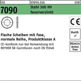 F. REYHER Nchfg. GmbH & Co. KG ISO 7090 Scheibe Stahl CE 16mm (17x30x3 ) feuerverzinkt mit Fase Ohne Formfangabe