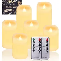 Flammenlose Led-kerzen – 6er-set Mit Flackerlicht, Fernbedienung Und 10 Funktionsmenüs – Elektrischer Speisenwärmer Mit Timer