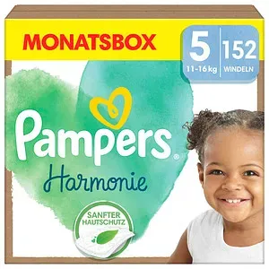 Pampers® Windeln HarmonieTM Größe Gr.5 (11-16 kg) für Babys und Kleinkinder (4-18 Monate), 152 St.