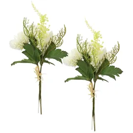 I.GE.A. Kunstblume I.GE.A. "Chrysanthemen-Bund 2er Set", weiß, B:13cm H:25cm L:11cm, Polyester, Kunstpflanzen, 25cm Strauß künstlich Bouquet Seidenblume Blumenbouquet Blumenstrauß