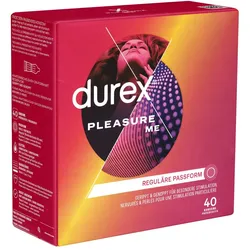 Durex «Pleasure Me» Kondome, gerippt und genoppt, 40 Stüc (40 Kondome) 40 St