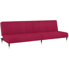 vidaXL Schlafsofa 2-Sitzer Weinrot Samt