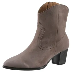 Westernstiefelette GABOR Gr. 37, grau (taupe) Damen Schuhe Cowboyboots Cowboy-Stiefelette Stiefelette Cowboyboots, mit dezenten Ziernähten