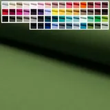 Premium Jersey Uni Stoff mit 150 cm Breite, Hochwertiger Baumwolljersey in Oeko-Tex 100, Meterware ab 25 cm Zuschnitt - ca. 60 Farben immer vorrätig (43. Grün)