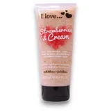 I love I Love... Körperpflegemittel ?Strawberries & Cream, Femei, Gel de dus exfoliant, 200ml
