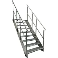 Kaminbau Mierzwa Premium Stahl Treppe 100 cm x 171 cm Verzinkt