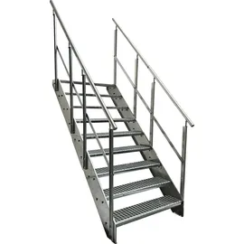 Kaminbau Mierzwa Premium Stahl Treppe 100 cm x 171 cm Verzinkt