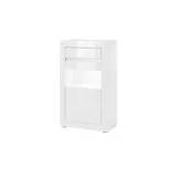 Höffner Vitrine ¦ weiß ¦ Maße (cm): B: 66 H: 112 T: 35.0