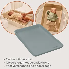 lionelo Megs Wickelauflage für Wickeltische, wasserdicht, waschbar, multifunktional, weicher PU-Schaum, ca. 50 x 70 cm, sicher, rutschfest, Designer