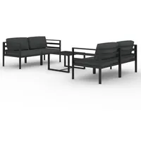 vidaXL Garten-Lounge-Set 5-tlg. Aluminium anthrazit