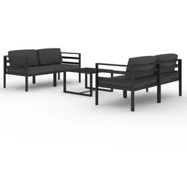 vidaXL Garten-Lounge-Set 5-tlg. Aluminium anthrazit
