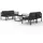 vidaXL Garten-Lounge-Set 5-tlg. Aluminium anthrazit