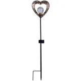 NÄVE Solarleuchte Metall 4,2x59x12,5 cm 2er Set schwarz