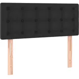 vidaXL Kopfteil, Bettkopfteil mit Holzbeinen, Höhenverstellbar Polsterkopfteil für Bett, Betthaupt Bettzubehör Schlafzimmer, Schwarz 100x5x78/88cm Kunstleder