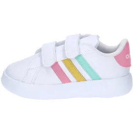 adidas Grand Court 2.0 Cuffed Cloud White / Pulse Mint / Beam Pink 27
