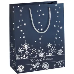 Sigel GT110, Geschenkverpackungstasche, Blau, Silber, Abbildung, Karton, Weihnac