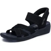 SKECHERS Damen Arya Sandale, Black, 38 EU