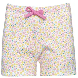 Bermudas TRIGEMA "TRIGEMA Shorts mit Allover Blumen-Print", Kinder, Gr. 152, Normalgrößen, weiß, 100% Baumwolle, Basic, Hosen