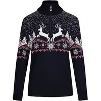 Dale of Norway Dale Christmas Fem Sweater navy offwhite redrose (C) L