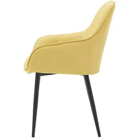 Möbilia Armlehnstuhl, Gelb Textil, konisch, 55x86x46 cm