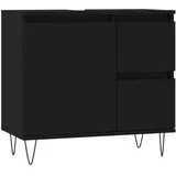 vidaXL Badschrank Schwarz 65x33x60 cm Holzwerkstoff
