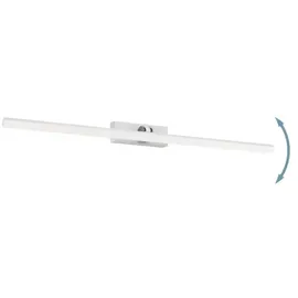 EGLO LED Wandleuchte Verdello, Wandlampe aus Kunststoff in Weiß und Chrom, Bad Spiegellampe, Badezimmer und Flur Lampe, warmweiß-kaltweiß, IP44