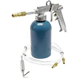 Wiltec Druckbecherpistole 1100ml 4-6bar 1/4" Hohlraumpistole u. Schläuche Spritzpistole Hakendüse Runddüse