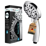 blumbach BLUMBACH® Duschkopf wassersparend - Hochdruck Duschkopf Aqua Joy - 8 Strahlarten, Duschbrause druckerhöhend, Brausekopf, Shower Head, wassersparender Sparduschkopf, hoher Wasserdruck starker Strahl