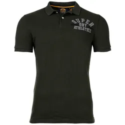 Superdry Herren Poloshirt - Vintage Superstate, Kurzarm, Knopfleiste, Baumwolle Grün S