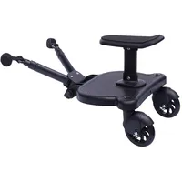 Buggy Board Handwagen Trittbrett für Kinderwagen Universelles Buggy Board Trittbrett Mitfahrbrett Universal passend mit Sitz für Kinder von 3 bis 7 Jahren Maximalbelastung 25kg Schwarzes