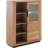 MCA living Greno Kombi-Highboard 112 x 142 x 40 cm Beige / Braun