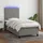 vidaXL Boxspringbett mit Matratze & LED Dunkelgrau 80x200 cm Stoff