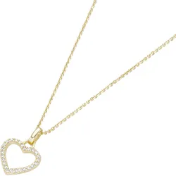 Herzkette LUIGI MERANO "Anhänger Herz mit Brillanten, Gold 585", gold, Halsketten, Damen, 45cm, Gelbgold 585