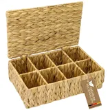 HMF Teebox für Teebeutel 33 x 21 x 10 cm 10-tlg. beige