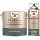 Alpina Wandfarbe - SET - Feine Farben Wandfarbe 2,5L + Sprühlack 400ml edelmatt grün