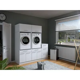 laundreezy Mehrzweckschrank-Set 186 x 200 x 68 cm Weiß