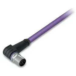 Wago 756-1404/060-050 CANopen-/DeviceNet-Leitung, M12A-Stecker, winklig, 5-polig, violett 7561404060050